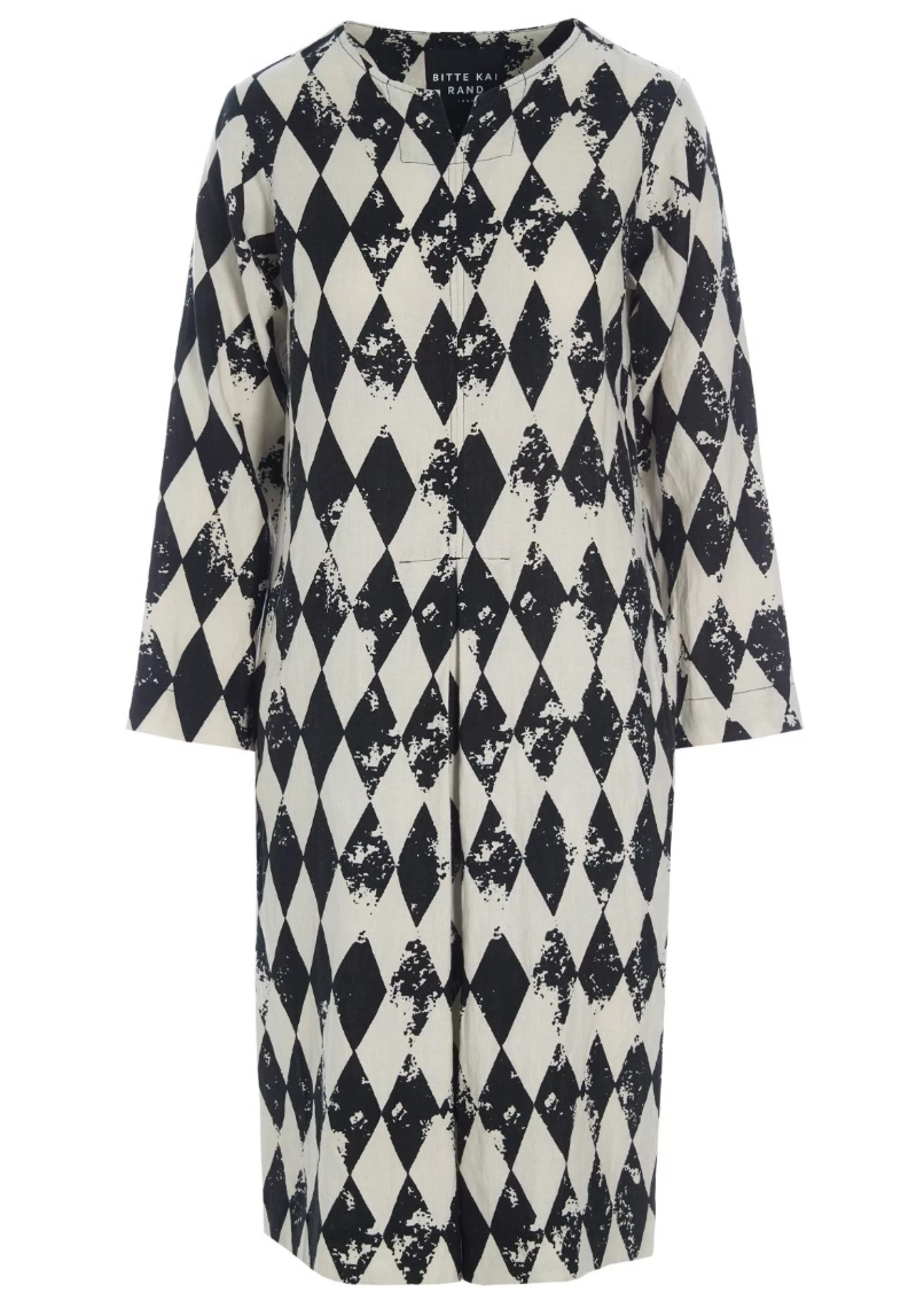 Kjoler>BITTE KAI RAND Broken harlequin kjole | - A feeling to wear IVORY/BLACKHARLEQUIN